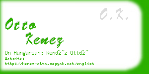 otto kenez business card